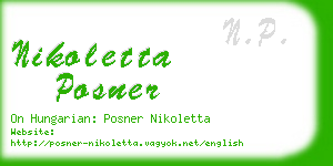 nikoletta posner business card